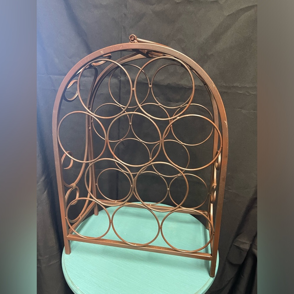 Brown Metal wine rack